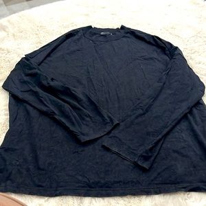 Black Mock Neck Oversized Top